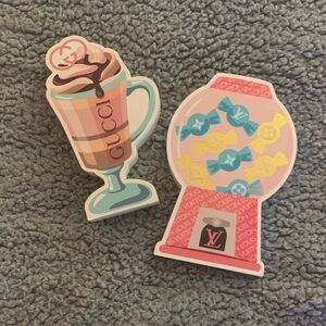 Wooden Gucci Pink Luxury Candy and Louis Vitton Milkshake home decor.